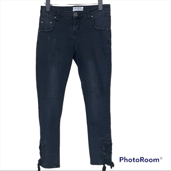 One Teaspoon Side Tie Freebird II Black Paris 27 - Picture 2 of 9